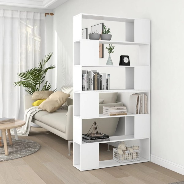 Bookcase/room divider, white, 100x24x188cm