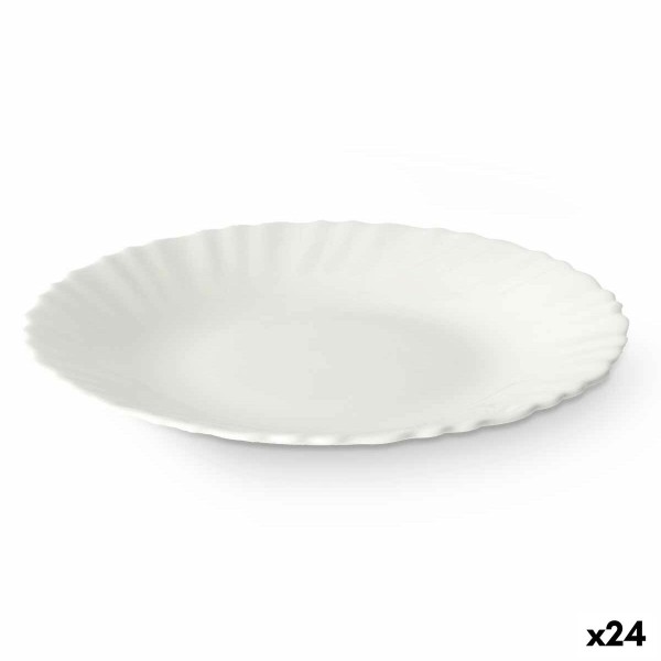 Dessert dish Vivalto LXP-75 White Opaline glass 19 x 2 x 19 cm (24 Units)