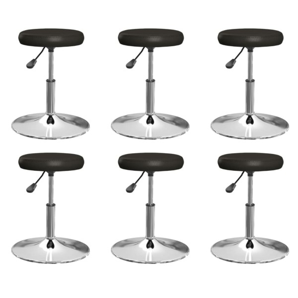 dining chairs, 6 pcs., black color, artificial leather