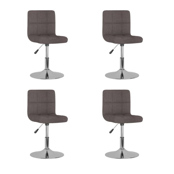 Swivel dining chairs, 4 pcs., taupe color, fabric
