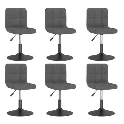 Swivel dining chairs, 6...