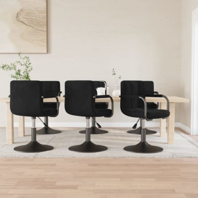 Swivel dining chairs, 6...