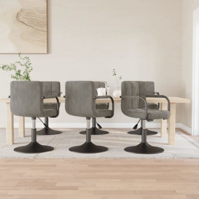 Swivel dining chairs, 6...