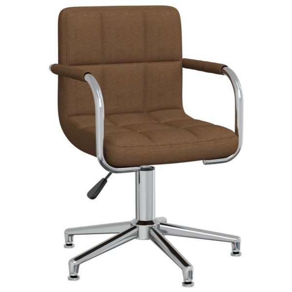 Swivel dining chair, brown, fabric (334732)