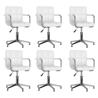 Swivel dining chairs, 6...