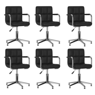 Swivel dining chairs, 6...