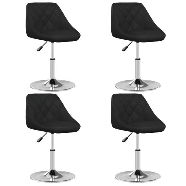 Dining room chairs, 4 pcs., black color, artificial leather