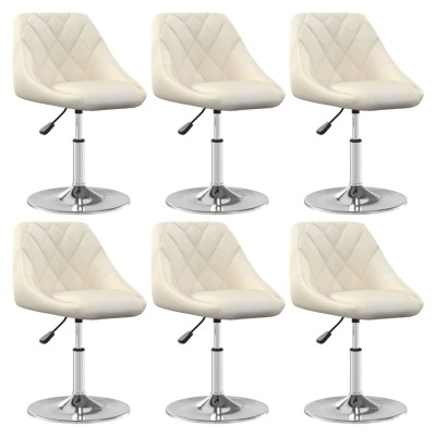 Swivel dining chairs, 6...