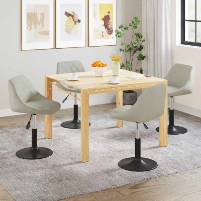 Swivel dining chairs, 4...