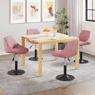 Swivel dining chairs, 4...