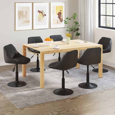 Swivel dining chairs, 6...