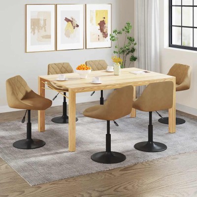 Swivel dining chairs, 6...