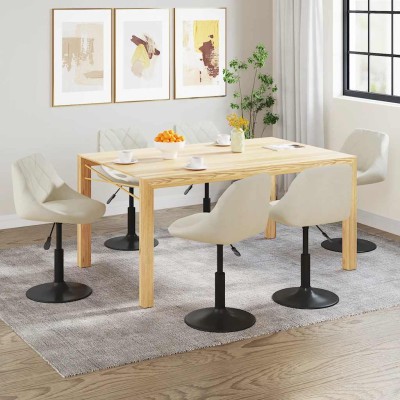 Swivel dining chairs, 6...