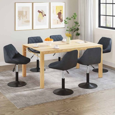 Swivel dining chairs, 6...