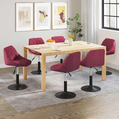 Swivel dining chairs, 6...