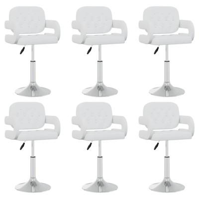 Swivel dining chairs, 6...