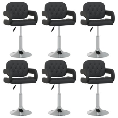 Swivel dining chairs, 6...