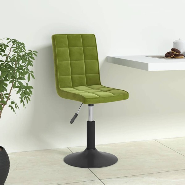 Swivel dining chairs, 4 pcs., light green, velvet