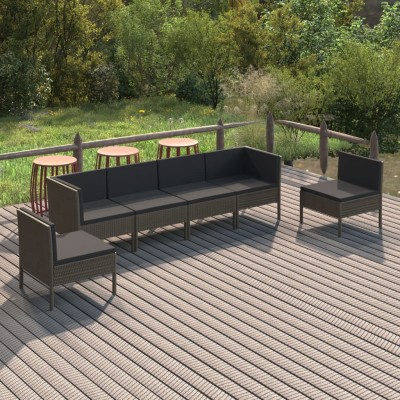 Garden set with cushions, 6...