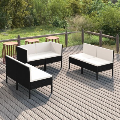 Garden set with cushions, 6...