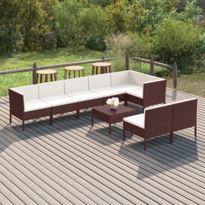 Garden set with cushions, 9...