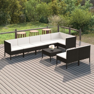 Garden set with cushions, 9...
