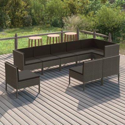 Garden set with cushions, 9...