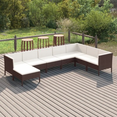 Garden set with cushions, 8...