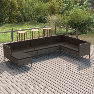 Garden set with cushions, 8...