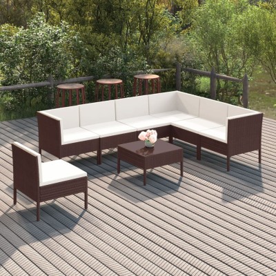 Garden set with cushions, 8...