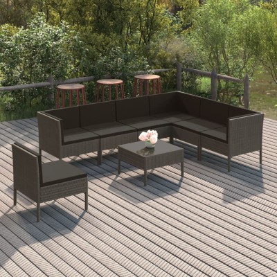 Garden set with cushions, 8...