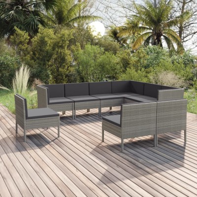 Garden set with cushions, 9...