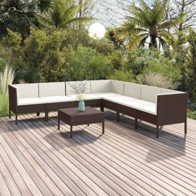 Garden set with cushions, 8...