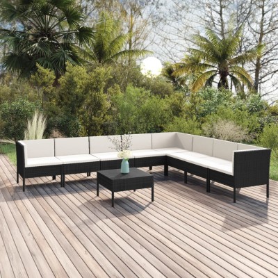 Garden set with cushions, 9...