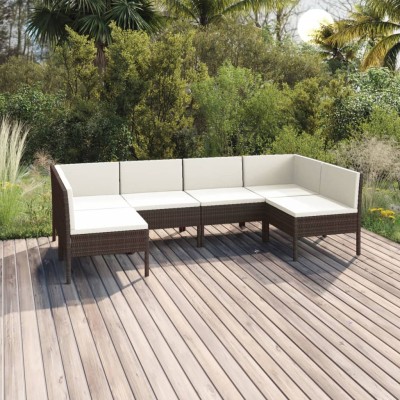 Garden set with cushions, 6...