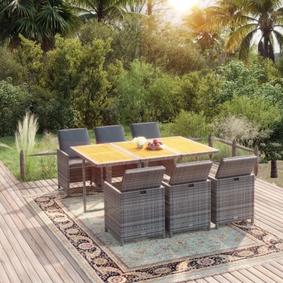 Garden set with cushions, 7...