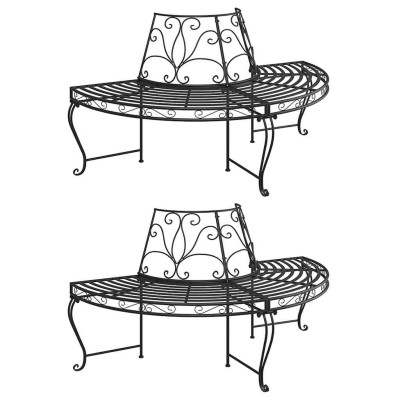 Semi-circular benches...