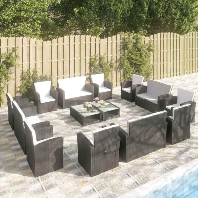 Garden set with cushions,...