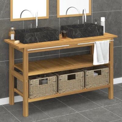Bathroom cabinet with black...