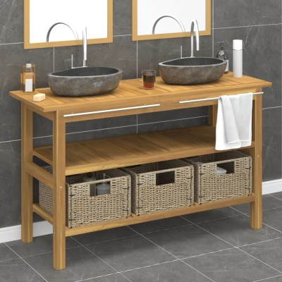 Bathroom cabinet with river...