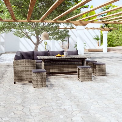 Garden set with cushions, 6...