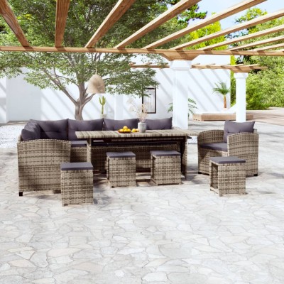 Garden set with cushions, 7...