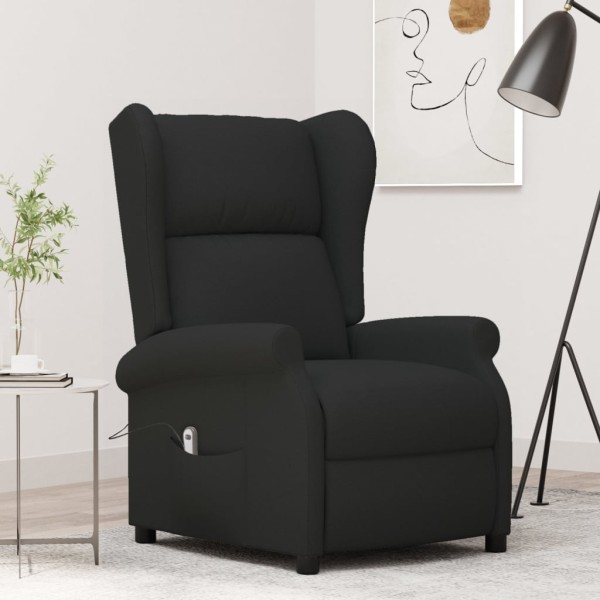 Electric reclining chair, black, fabric