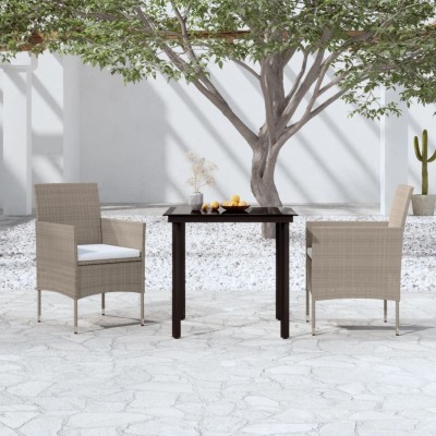 Garden set with cushions, 3...