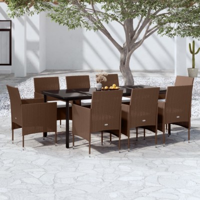 Garden set with cushions, 9...