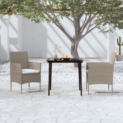 Garden set with cushions, 3...