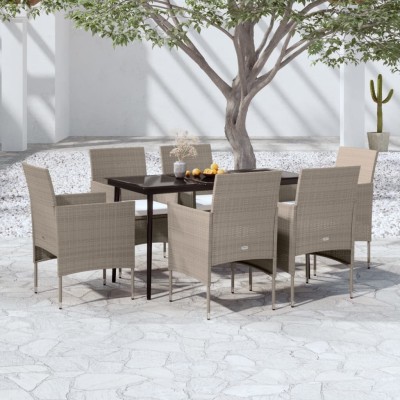 Garden set with cushions, 7...