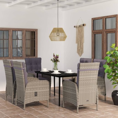 Garden set with cushions, 7...