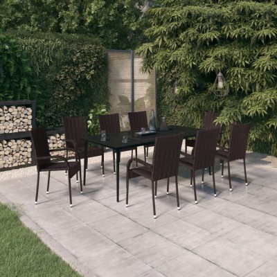 Garden set with cushions, 9...