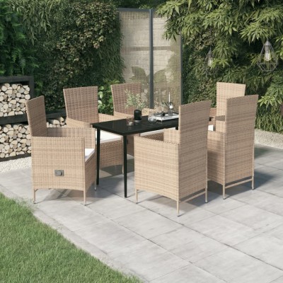 Garden set with cushions, 7...